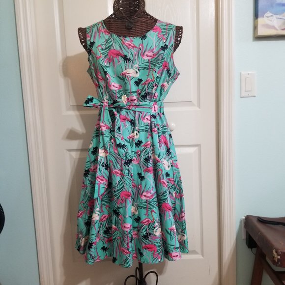 flamingo swing dress